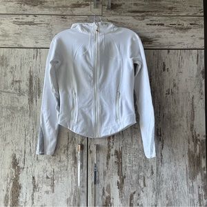 Lululemon White full zip with hood